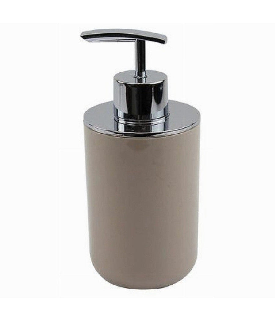 Dispenser Porta Sapone Liquido Tortora Silver Per Ricambio Accessori Bagno 69465         