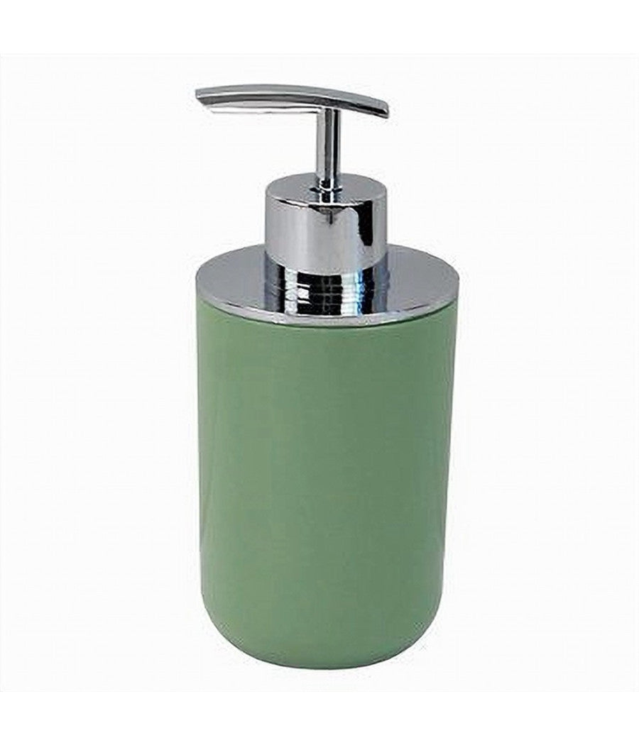 Dispenser Porta Sapone Liquido Verde Silver Per Ricambio Accessorio Bagno 79874         