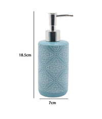 Dispenser Portasapone Liquido Azzurro Con Maioliche Arredo Accessori Bagno 87021         