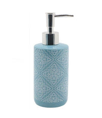 Dispenser Portasapone Liquido Azzurro Con Maioliche Arredo Accessori Bagno 87021         