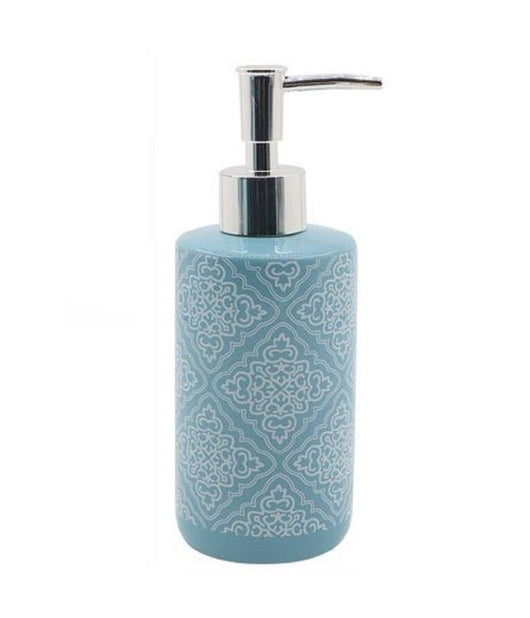 Dispenser Portasapone Liquido Azzurro Con Maioliche Arredo Accessori Bagno 87021         