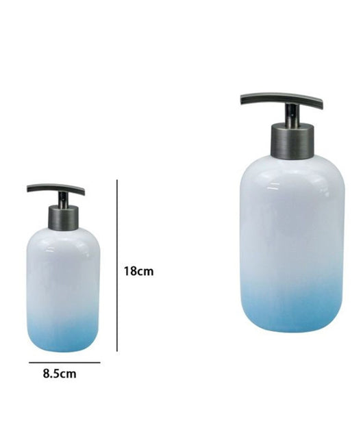 Dispenser Portasapone Liquido Bianco Azzurro Accessori Bagno Moderno Arredo 59910         