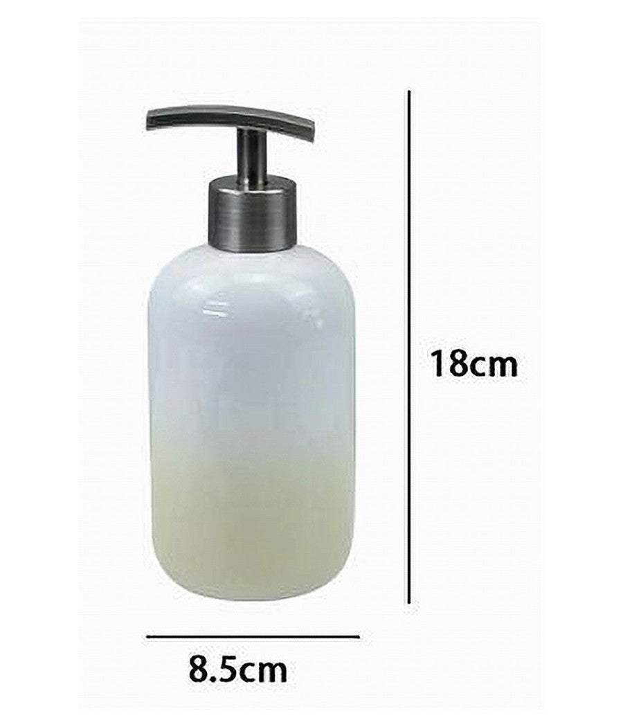 Dispenser Portasapone Liquido Bianco Giallo Accessori Bagno Moderno Arredo 59902         