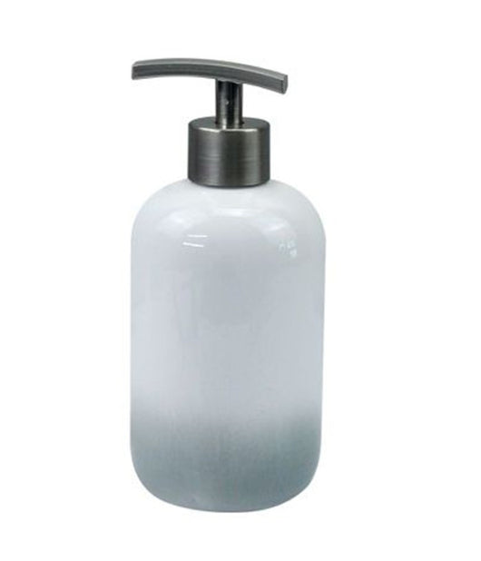 Dispenser Portasapone Liquido Bianco Grigio Accessori Bagno Moderno Arredo 59914         