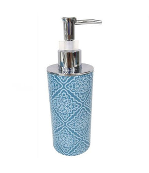 Dispenser Portasapone Liquido Celeste Con Maioliche Arredo Accessori Bagno 87025         
