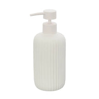 Dispenser sapone bianco in ceramica soft touch capienza 330 ml Spring
