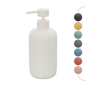 Dispenser sapone bianco in ceramica soft touch capienza 330 ml Spring