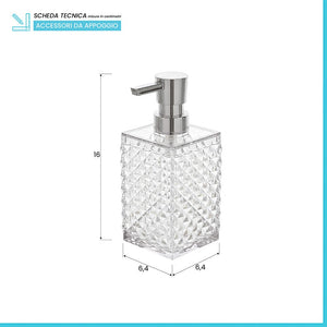 Dispenser Sapone Bianco Trasparente in Plastica AS