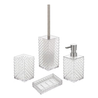 Dispenser Sapone Bianco Trasparente in Plastica AS