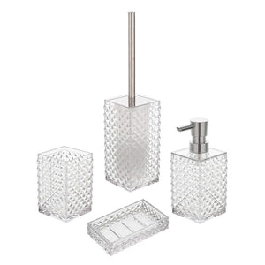 Dispenser Sapone Bianco Trasparente in Plastica AS