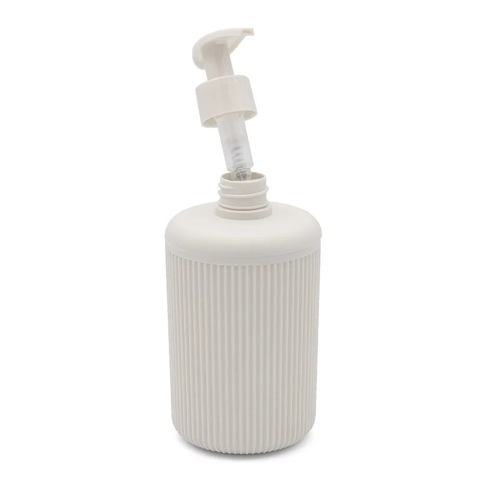 Dispenser sapone da appoggio beige in plastica Ring
