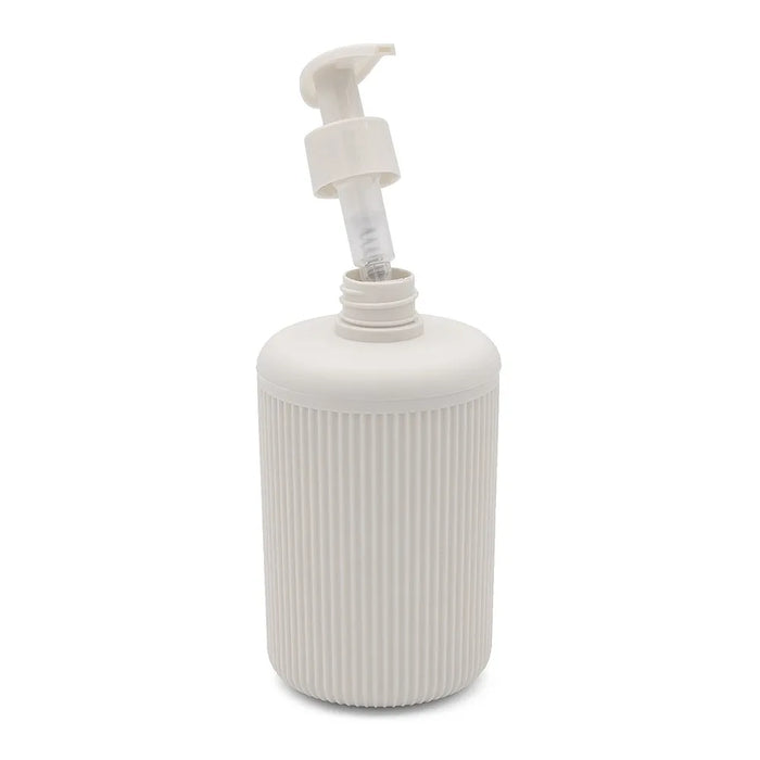 Dispenser sapone da appoggio beige in plastica Ring