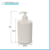 Dispenser sapone da appoggio beige in plastica Ring