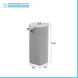 Dispenser sapone da appoggio grigio in abs Tender