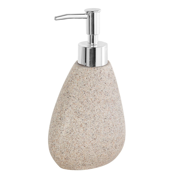 Dispenser Sapone Da Appoggio in Poliresina Effetto Pietra Stone