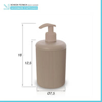 Dispenser sapone da appoggio tortora in plastica Ring