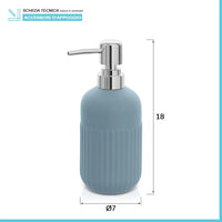 Dispenser sapone da appoggio turchese cobalto in ceramica Cup