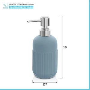 Dispenser sapone da appoggio turchese cobalto in ceramica Cup