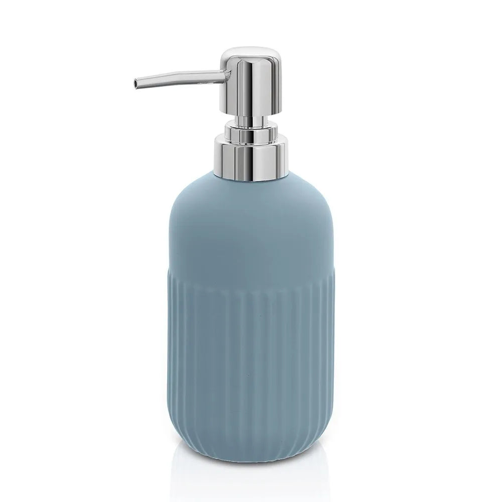 Dispenser sapone da appoggio turchese cobalto in ceramica Cup