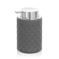 Dispenser sapone grigio da appoggio in ceramica Cristal