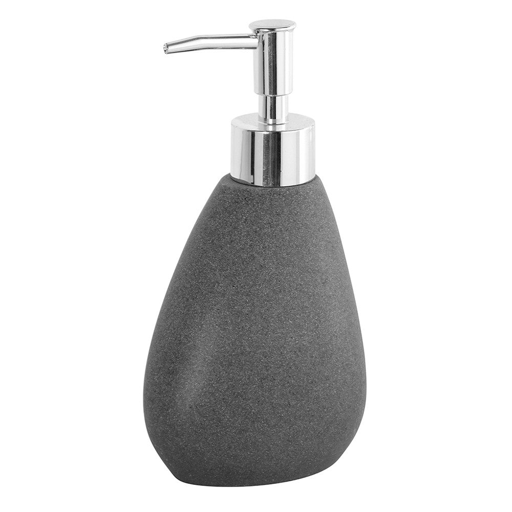 Dispenser Sapone Grigio Da Appoggio In Poliresina Effetto Pietra Stone