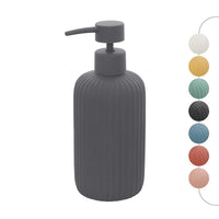 Dispenser sapone grigio in ceramica soft touch capienza 330 ml Spring