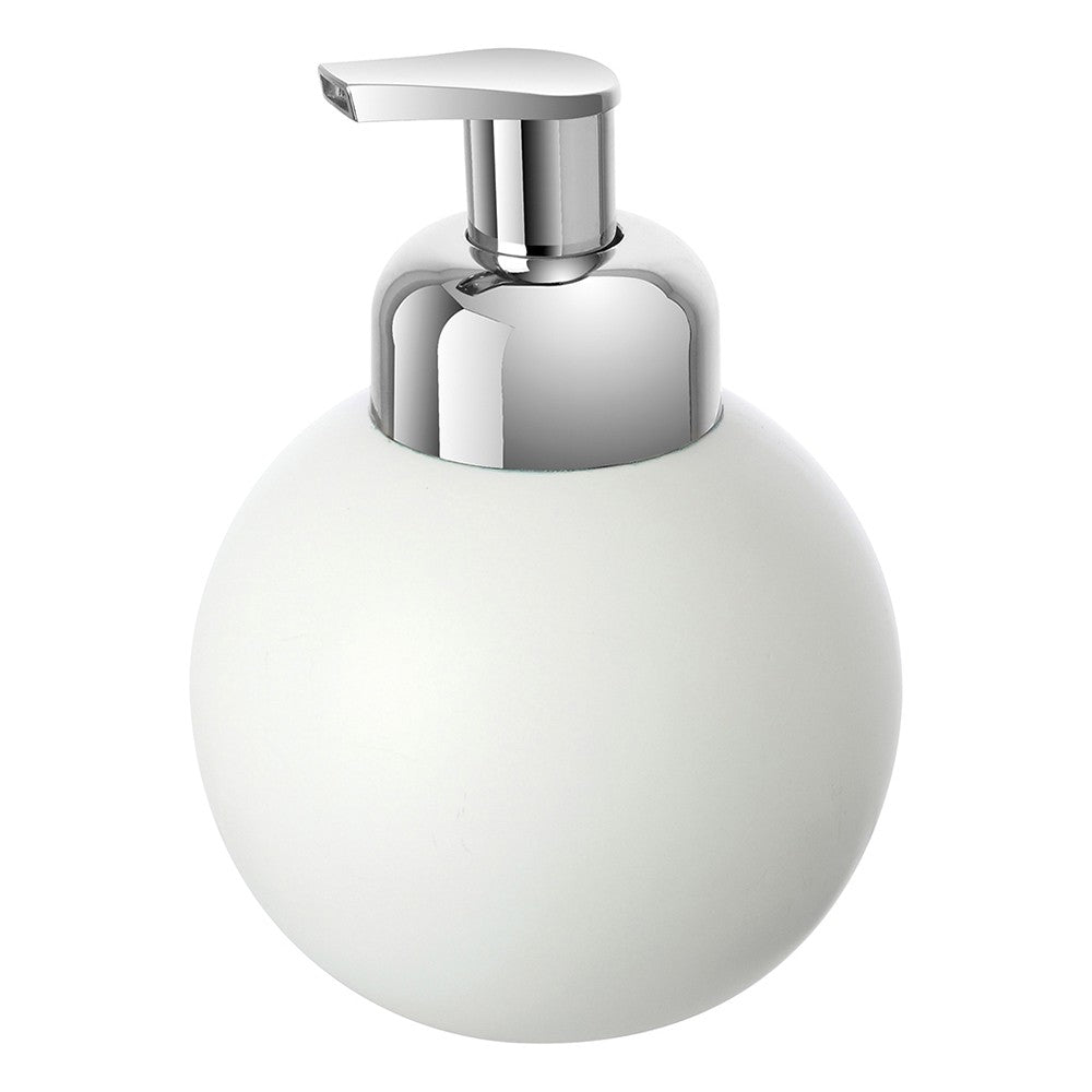 Dispenser Sapone in Ceramica Bianco con Erogatore di Schiuma Oslo