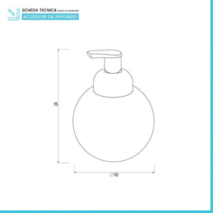 Dispenser Sapone in Ceramica Bianco con Erogatore di Schiuma Oslo