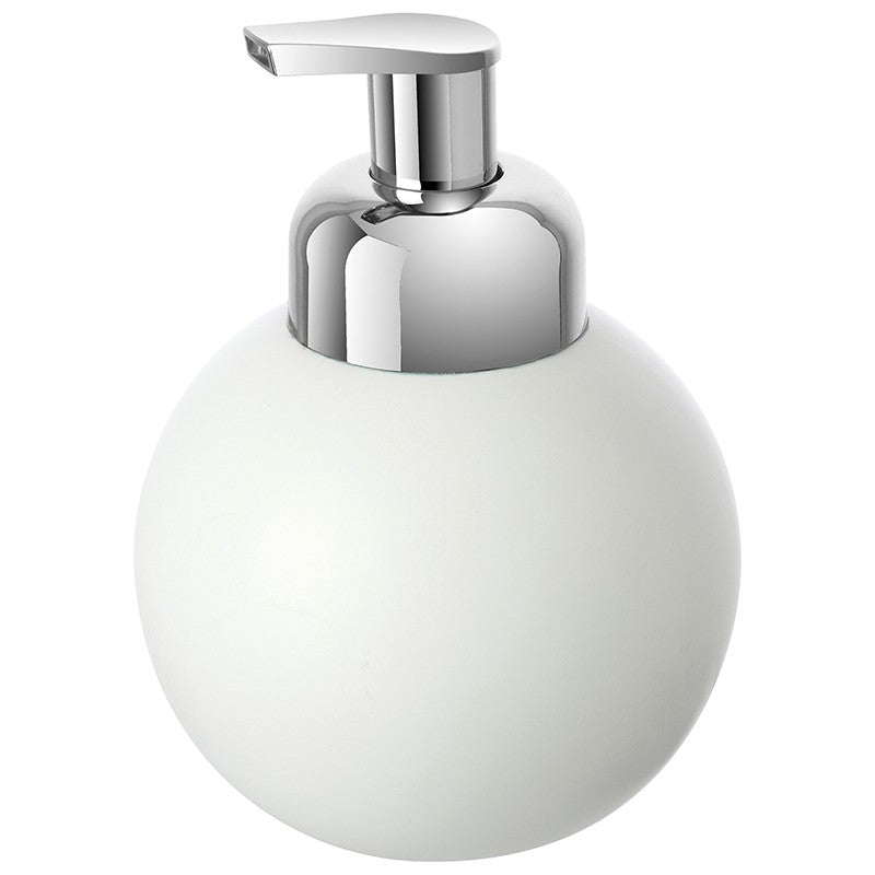 Dispenser Sapone in Ceramica Bianco con Erogatore di Schiuma Oslo