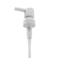 Dispenser sapone in finitura bianca opaca con dettagli in bambù