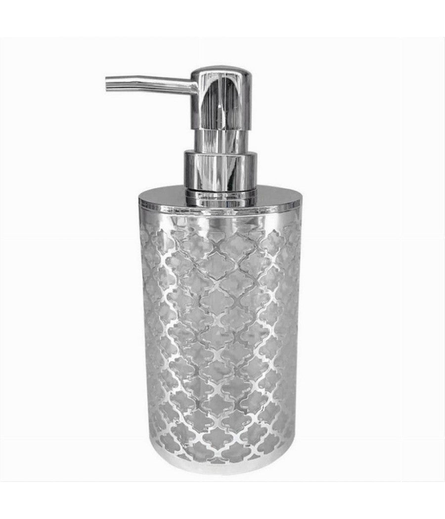 Dispenser Sapone Liquido Accessorio Bagno Argento Stile Barocco Dosatore 59106         