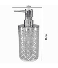 Dispenser Sapone Liquido Accessorio Bagno Argento Stile Barocco Dosatore 59106         