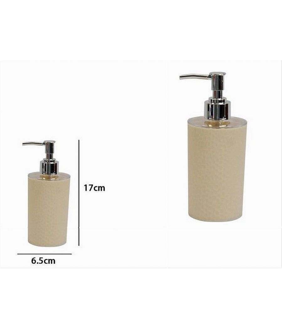 Dispenser Sapone Liquido Bagno Per Lavandino Beige Accessori Arredo Bagno 79789         