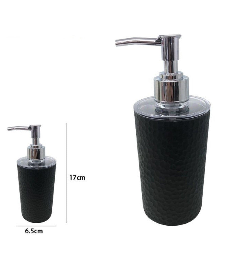 Dispenser Sapone Liquido Bagno Per Lavandino Nero Accessori Arredo Bagno 79181         