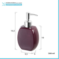 Dispenser Sapone liquido da appoggio ceramica viola