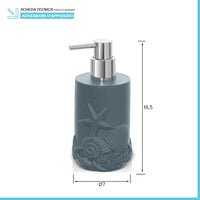 Dispenser sapone liquido da appoggio in resina turchese cobalto  Coral