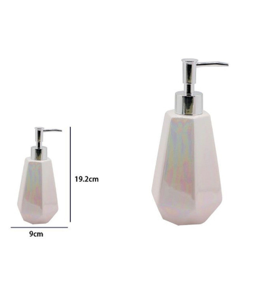 Dispenser Sapone Liquido Esagonale Effetto Visivo Accessori Arredo Bagno 79939         