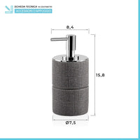 Dispenser sapone liquido grigio Gedy serie Petra in resina
