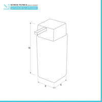 Dispenser 15 cm Sapone Liquido in Plastica Bianco da Appoggio Star