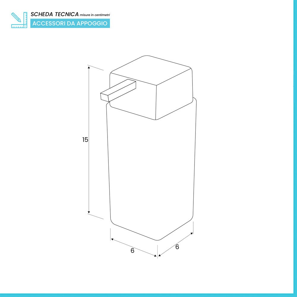 Dispenser Sapone Liquido In Plastica Grigio Da Appoggio Star