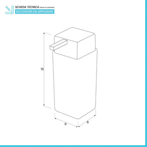 Dispenser Sapone Liquido In Plastica Grigio Da Appoggio Star