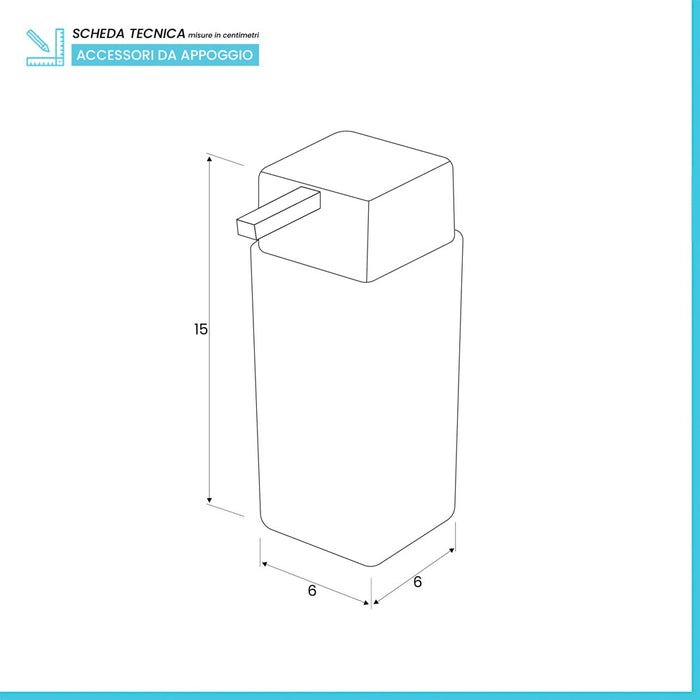 Dispenser Sapone Liquido In Plastica Grigio Da Appoggio Star