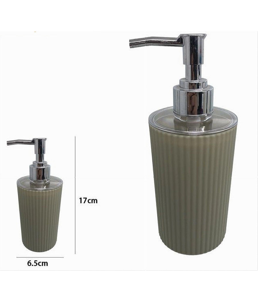 Dispenser Sapone Liquido Lavandino Beige Rigato Accessori Per Arredo Bagno 79165         