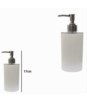 Dispenser Sapone Liquido Lavandino Bianco Rigato Accessorio Arredo Bagno 79161         