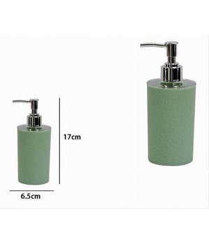 Dispenser Sapone Liquido Lavandino Verde Lavorato Accessorio Arredo Bagno 79785         