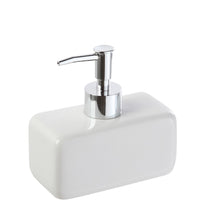 Dispenser Sapone Liquido Rettangolare In Ceramica Bianco Dublino