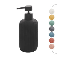 Dispenser sapone nero in ceramica soft touch capienza 330 ml Spring