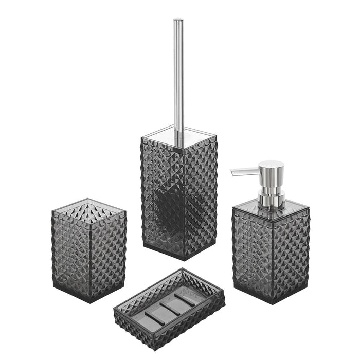 Dispenser Sapone Nero Trasparente In Plastica AS