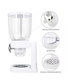 Dispenser Storage Singolo Contenitore Dosatore Distributore Cereali Pasta 500 Gr         