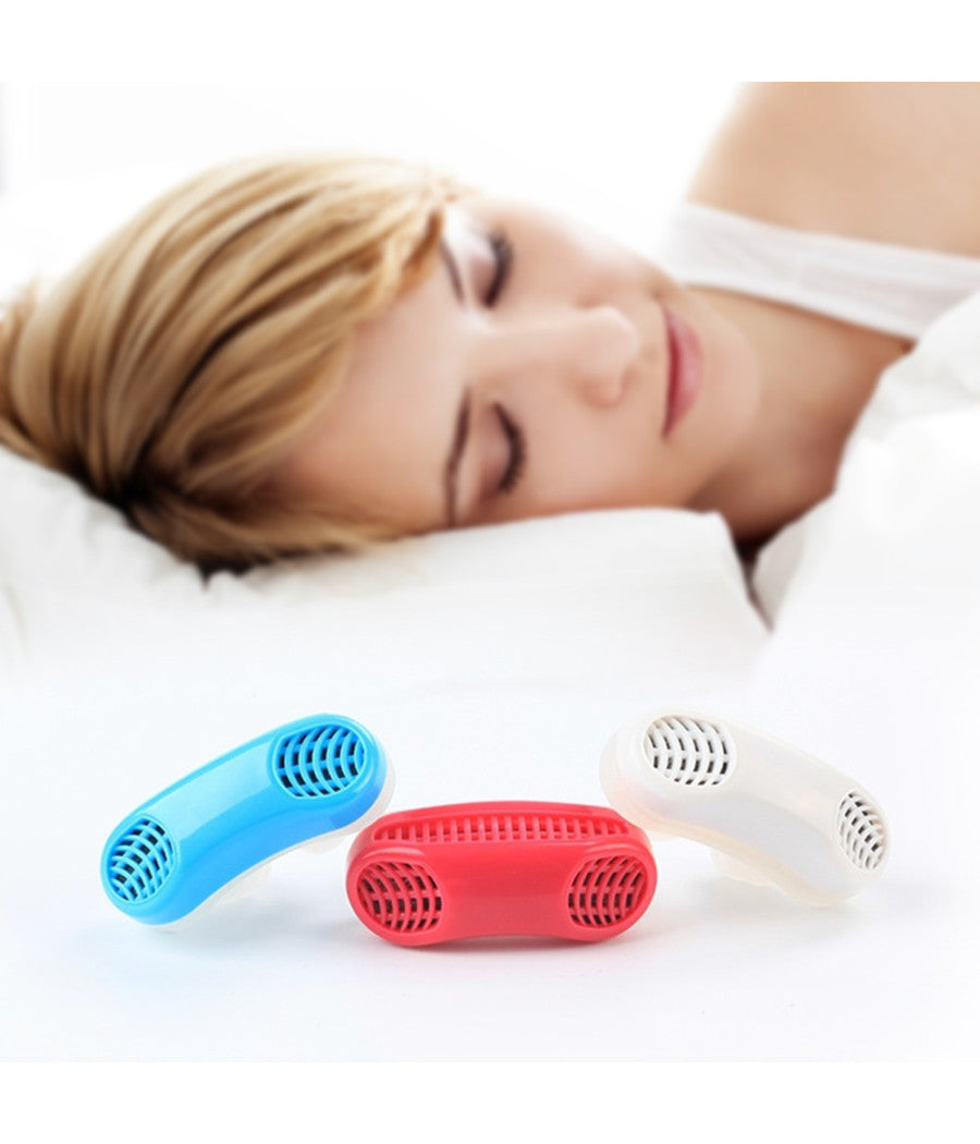 Dispositivo 2in1 Purificatore Aria Per Smettere Di Russare Apnea Rimedio Notte         